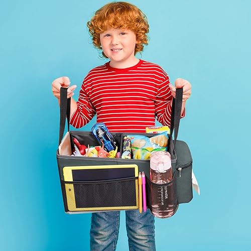 Miniatura 7 de Organizador de asiento trasero de automóvil, artículos esenciales para viajes por carretera, accesorios de automóvil para mujeres y hombres