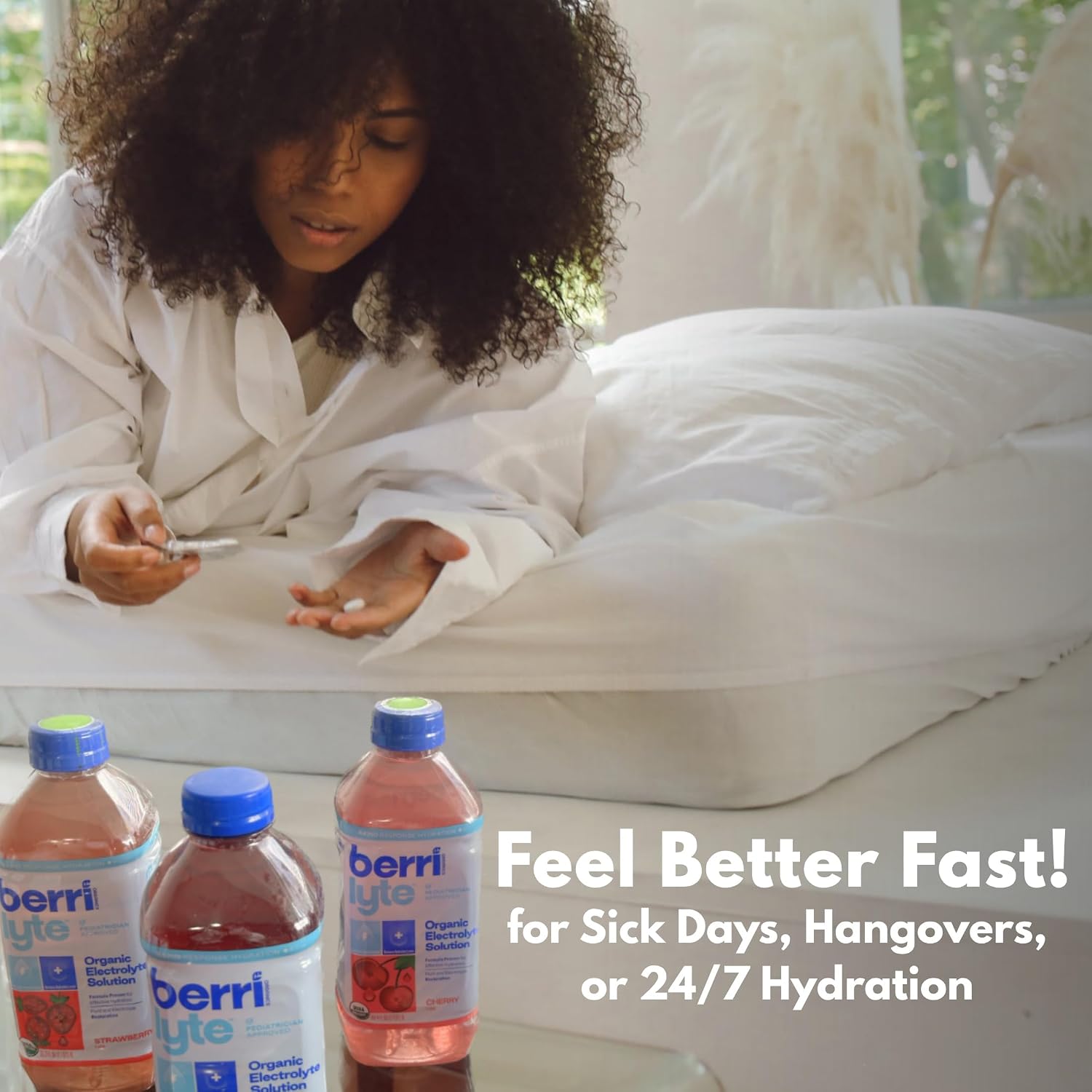 Berri Lyte Plant Based Organic Electrolyte Solution – Pediatric Rehydration Drink – 20oz (6 Pack, Fruit Punch)