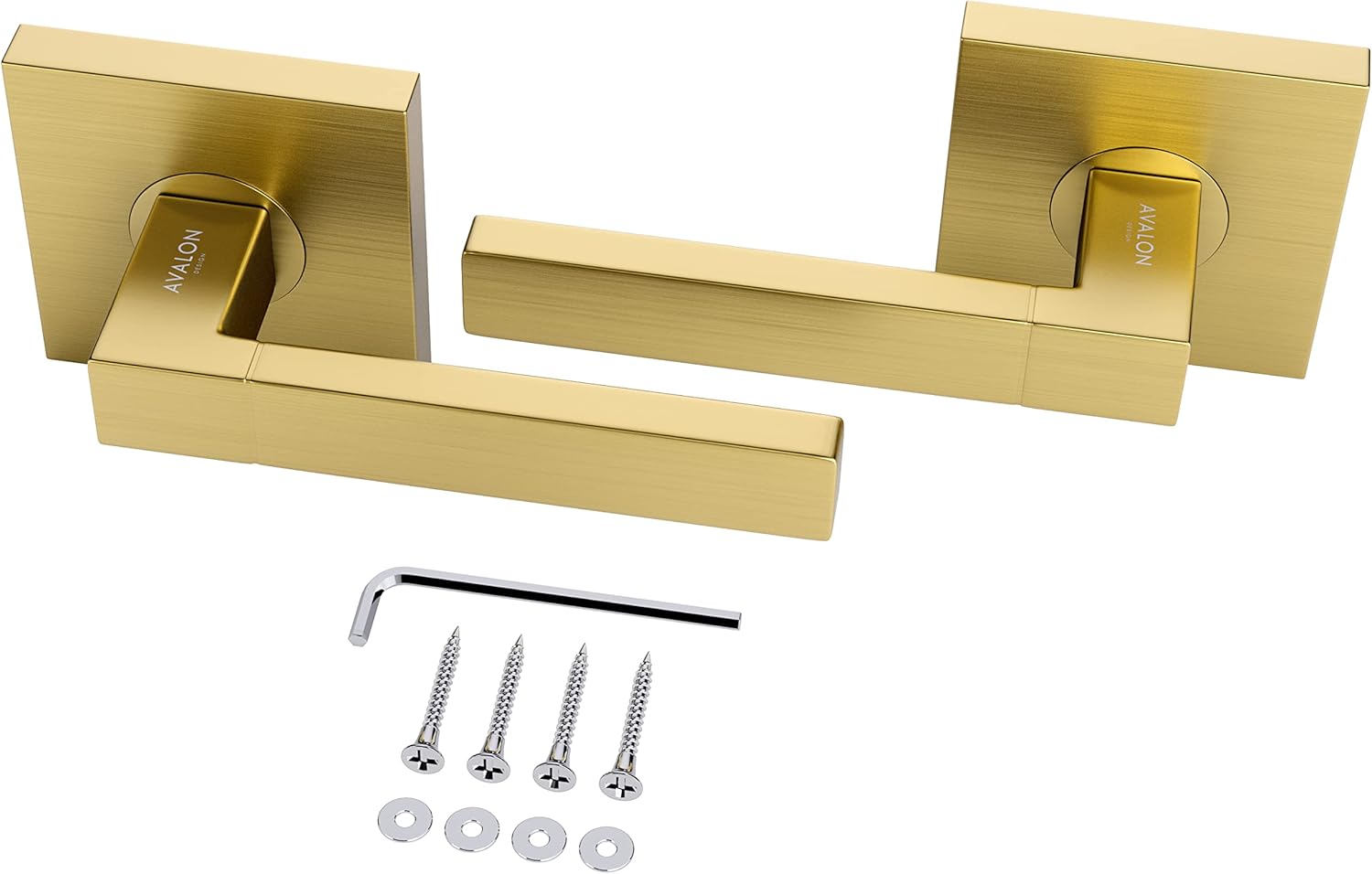 Avalon 0561 'MIRA' - Dummy (French Closet) Door Handles NO Latch Mechanism in Polished Chrome Finish (Set of 2)
