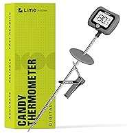 Vista 1 de Termómetro digital de dulces con clip para olla, sonda de acero inoxidable de 10 pulgadas de largo, termómetro de cocina de lectura instantánea