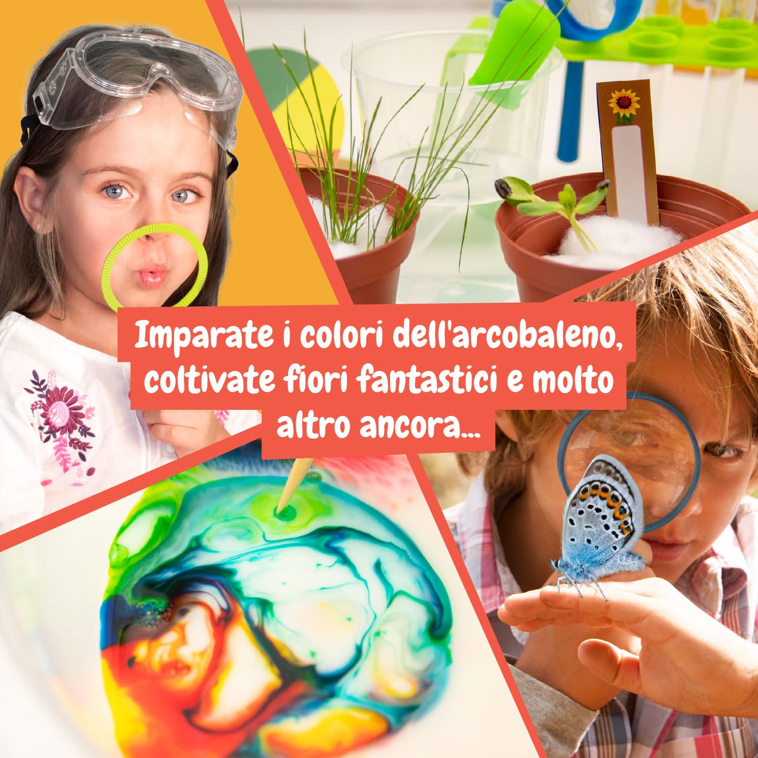 Science4you Primo Kit Scientifico - Laboratorio con 26 Esperimenti Scientifici per Bambini 4+ Anni, Kit Scienza con Gioco per Bambino e Bambina - Giochi e Regalo per Bambino e Bambina 4 5 6 7+ Anni