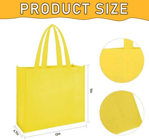 Miniatura 2 de Boao Paquete de 24 bolsas de mano no tejidas reutilizables para regalo, 12 colores, multicolor, bolsas de comestibles de 13 x 11 pulgadas, bolsa de