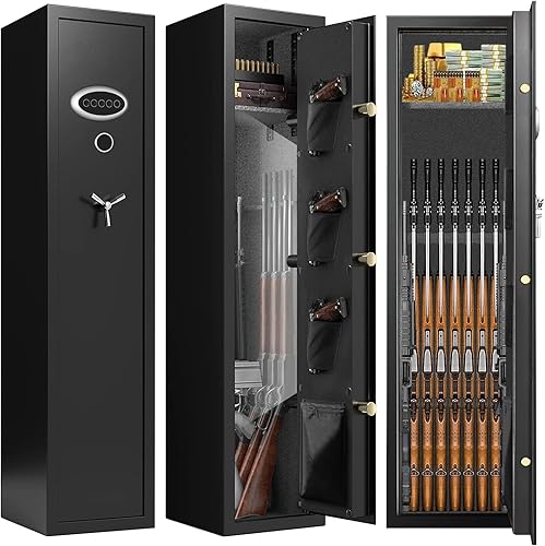 Miniatura 1 de Nuevo 2023 11-12 cajas fuertes biométricas ignífugas para rifle y pistolas del hogar cajas fuertes largas antirrobo resistentes para rifles y