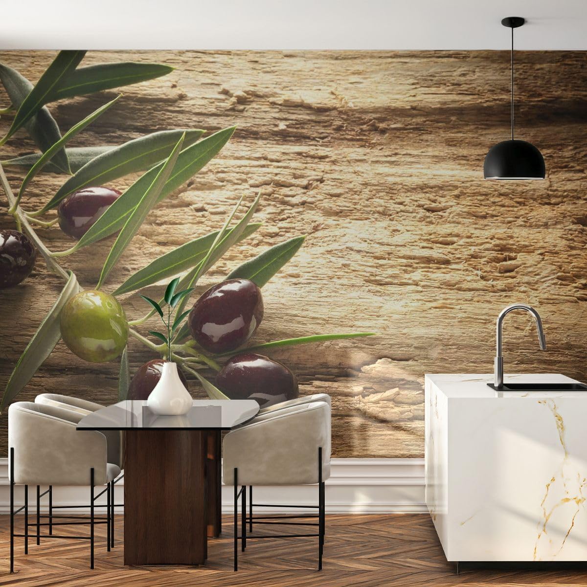 Papier peint panoramique pour cacher les imperfections du mur 3D