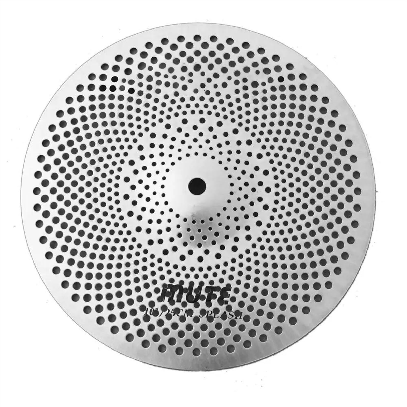 Piatti per Batteria Professionali Piatto A Basso Volume Piatto Splash Mute Da 10 Pollici Piatto In Lega Fatto A Mano Per Esercitarsi (Color : Silver)