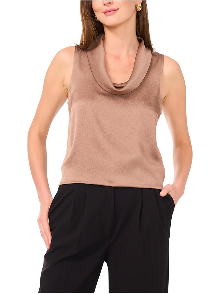 Gray Vince Camuto Sleeveless Cowl Neck Top