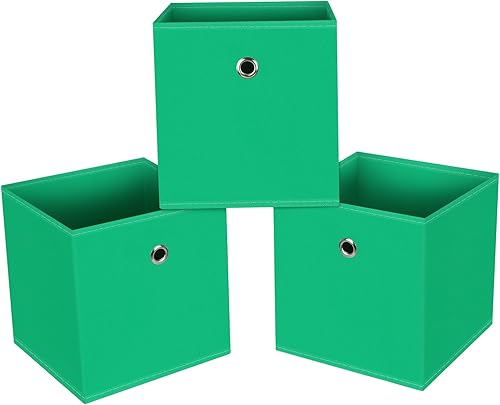 STOREONE Contenedores de almacenamiento plegables de 11 pulgadas, cubos de tela negra, canastas de almacenamiento plegables, organizadores de