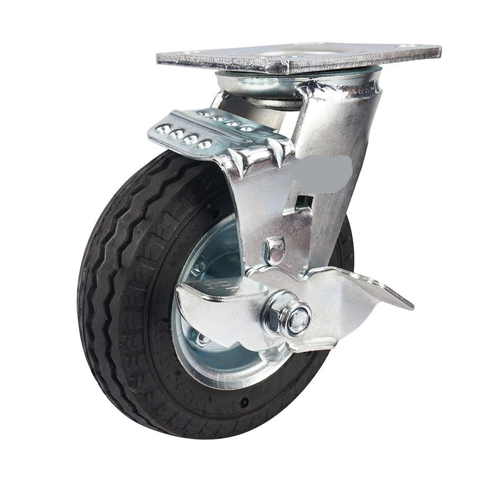 MXXDMOPD 1 Piece Caster Heavy Duty 6 inch Inflatable Directional Wheel Rubber air wear-Resistant Hotel Luggage Trolley Factory(6-inch-A-braked)