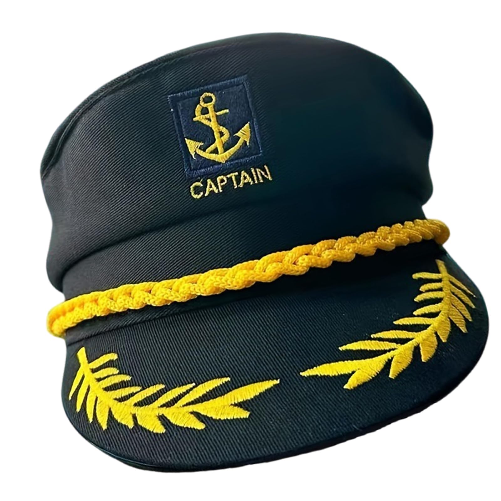 NVOQILIN Halloween Costume Sailors Hat Polyester Classical Embroidered Design Fits Most Adults Adjustable Sailors Hat for Women