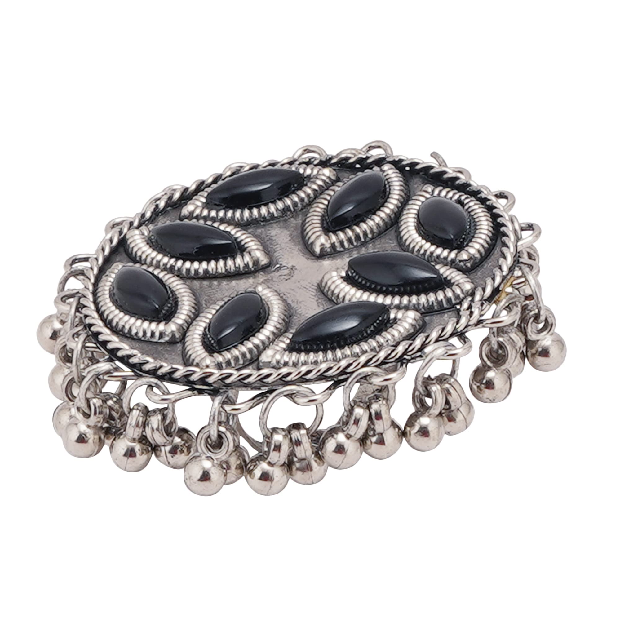 Shreyadzines Artistic Ethnic Designer Silver Oxidised Traditional Adjustable Finger Ring Rings for Women and Girls (Black) (B0BNZZ1CF7) Amazon Price History, Amazon Price Tracker