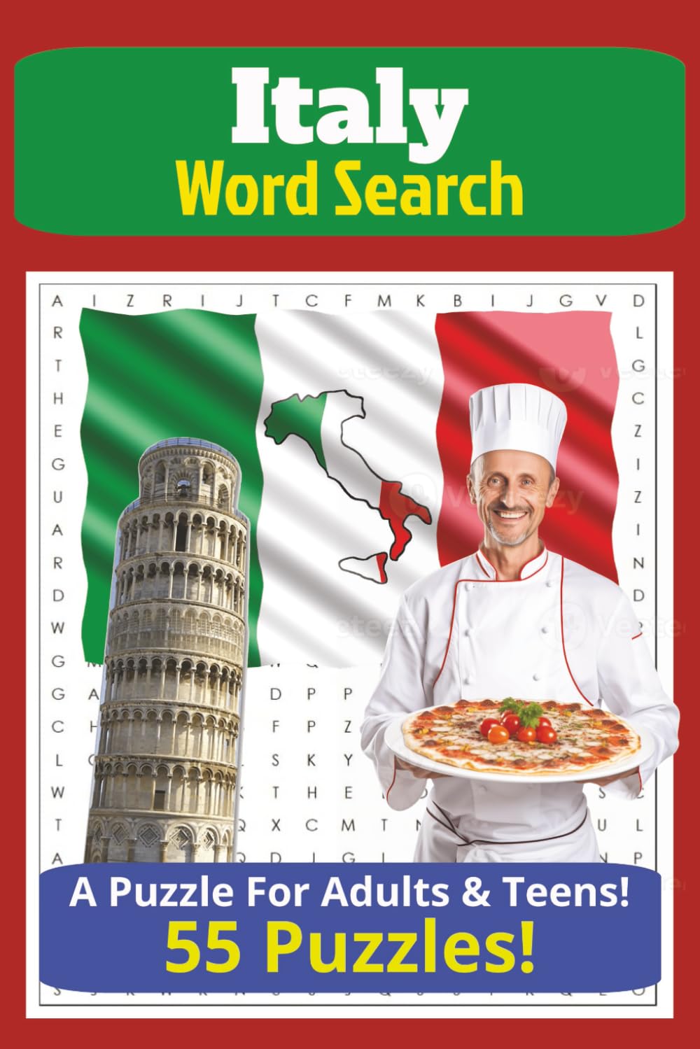 Italy Word Search: Italy Word Search Puzzle Book: Word Searches with Easy-to-Read Print about Italy, Italian Landmarks, Culture, Cities, History, ... Vacations, Holidays, and Free Time Paperback