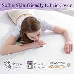 SINWEEK 2 Inch Gel Memory Foam Mattress Topper Twin XL Size/Twin Extra Long, Ventilated High Density Pad for Back Pain, Bed Topper with Removable Soft Cover, CertiPUR-US Certified