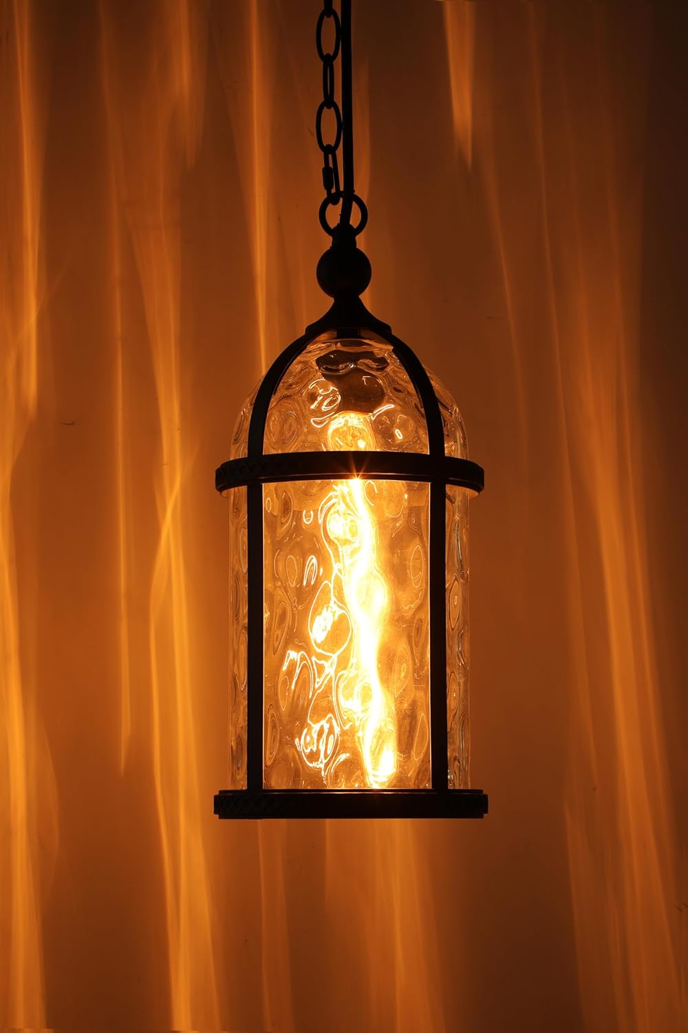 LEONLITE 18 Inch Outdoor Pendant Light, Industrial Style Outdoor Hanging Lights, Vintage Exterior Hanging Lantern, Max 60W E26 Base, Outside Chandelier Ceiling Light Fixture for Porch Entrance Foyer