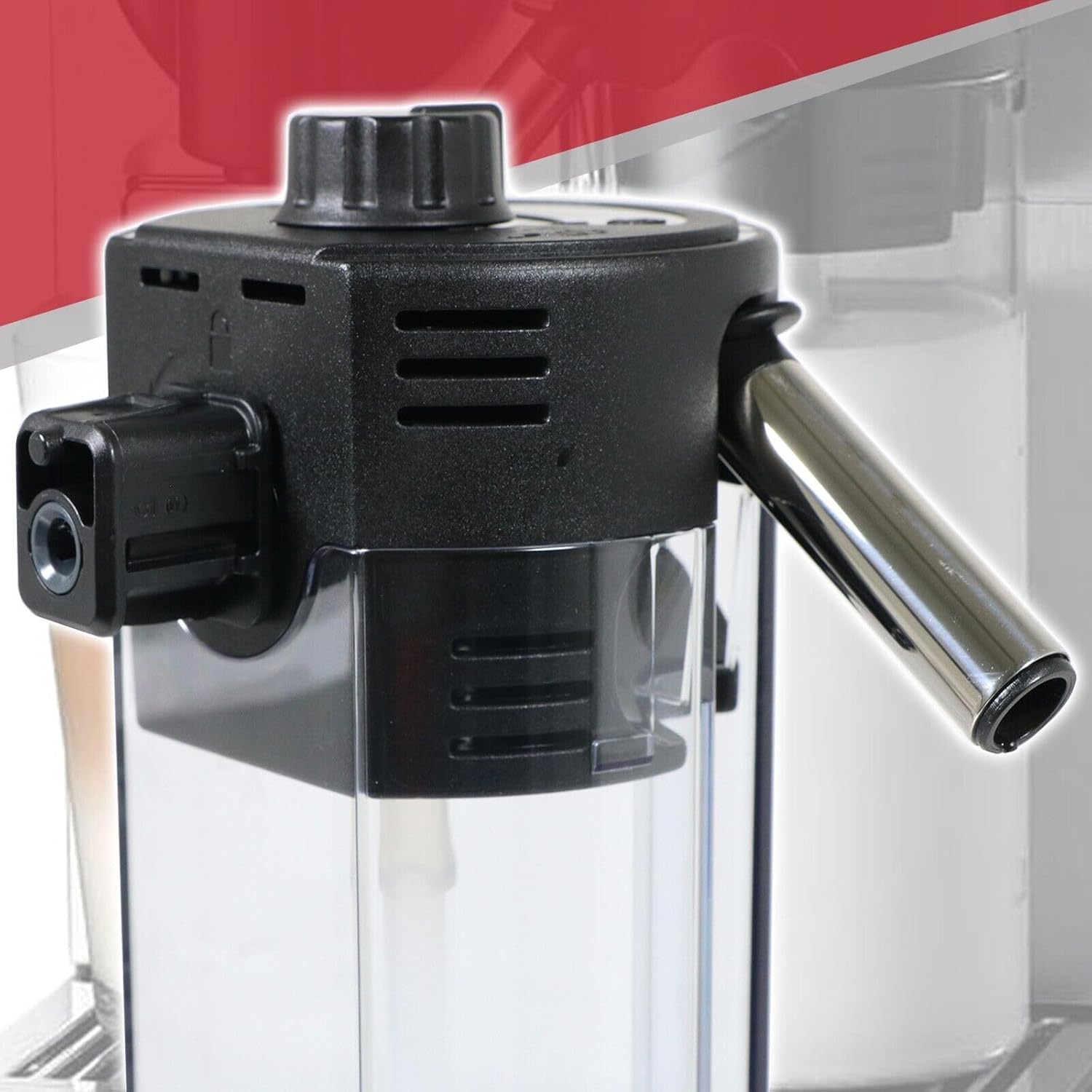 SPARES2GO Milk Container Compatible with DeLonghi, fits Nespresso ECAM610.55.SB EN750.MB Coffee Machine (0.5L) 7 71kBBycMvmL. AC SL1500