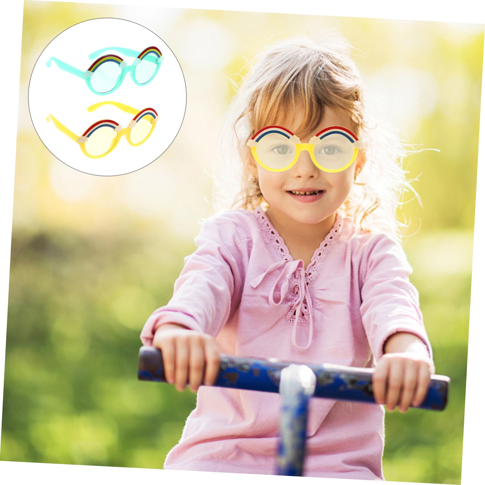 BESPORTBLE Boys and Girls Fashion Glasses 2 Pairs of Decorative Sunglasses and Stylish for Boys/girls Adorable Eyewear