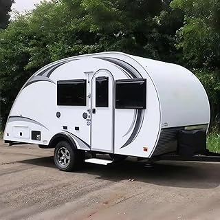 Luxury Travel Trailer for Sale, Fully Equipped Camping Trailer with Kitchen, Bathroom & Storage, Waterproof Enclosed Camper, Lightweight Easy Tow for Family Camping, Outdoor Adventures