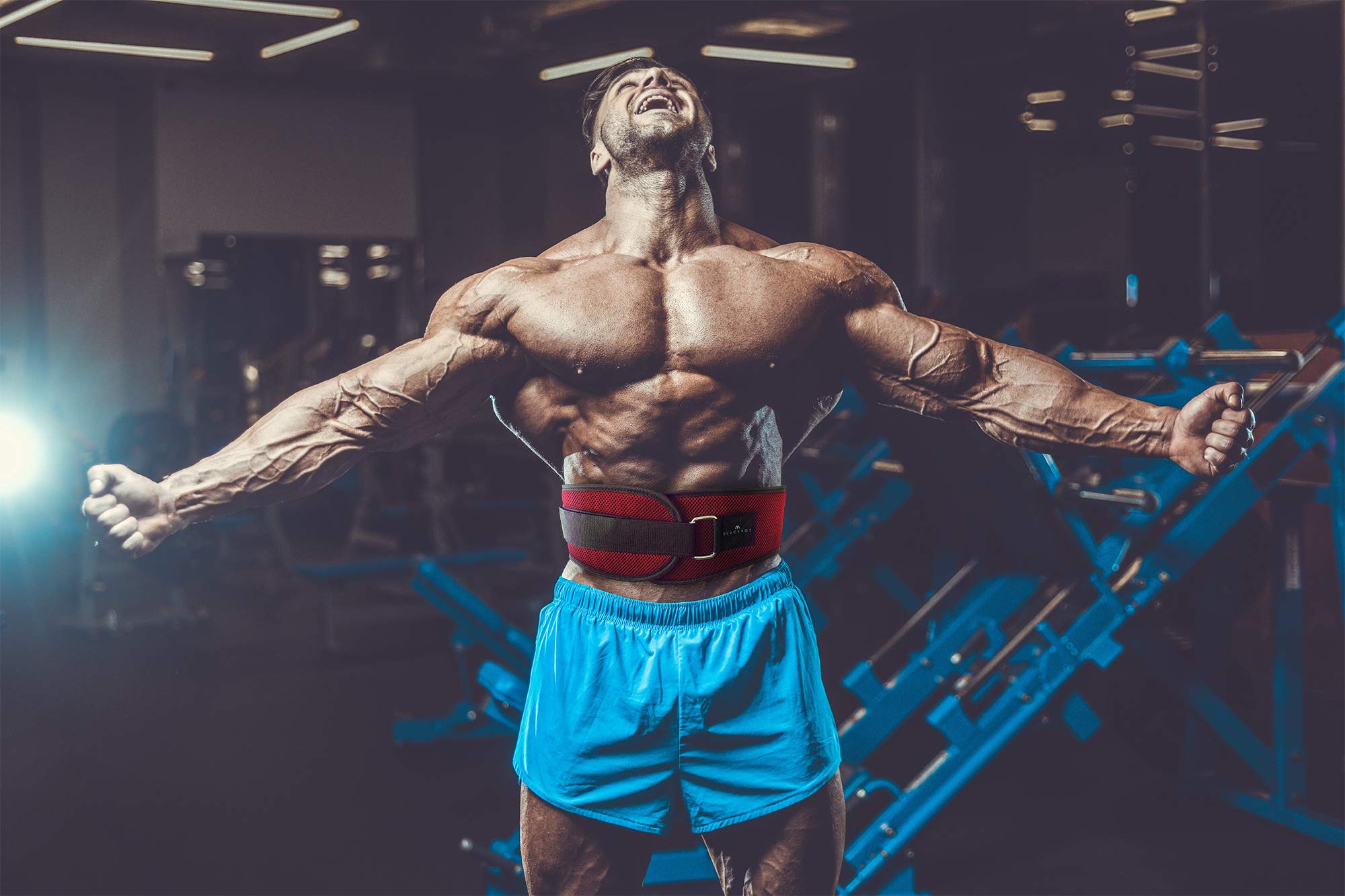 Blackrox Ceinture d'haltérophilie G1 Ceinture d'entraînement Comparable Ceinture Fitness Musculation Bodybuilding Haltérophilie Powerlifting Crossfit Gym Weightlifting