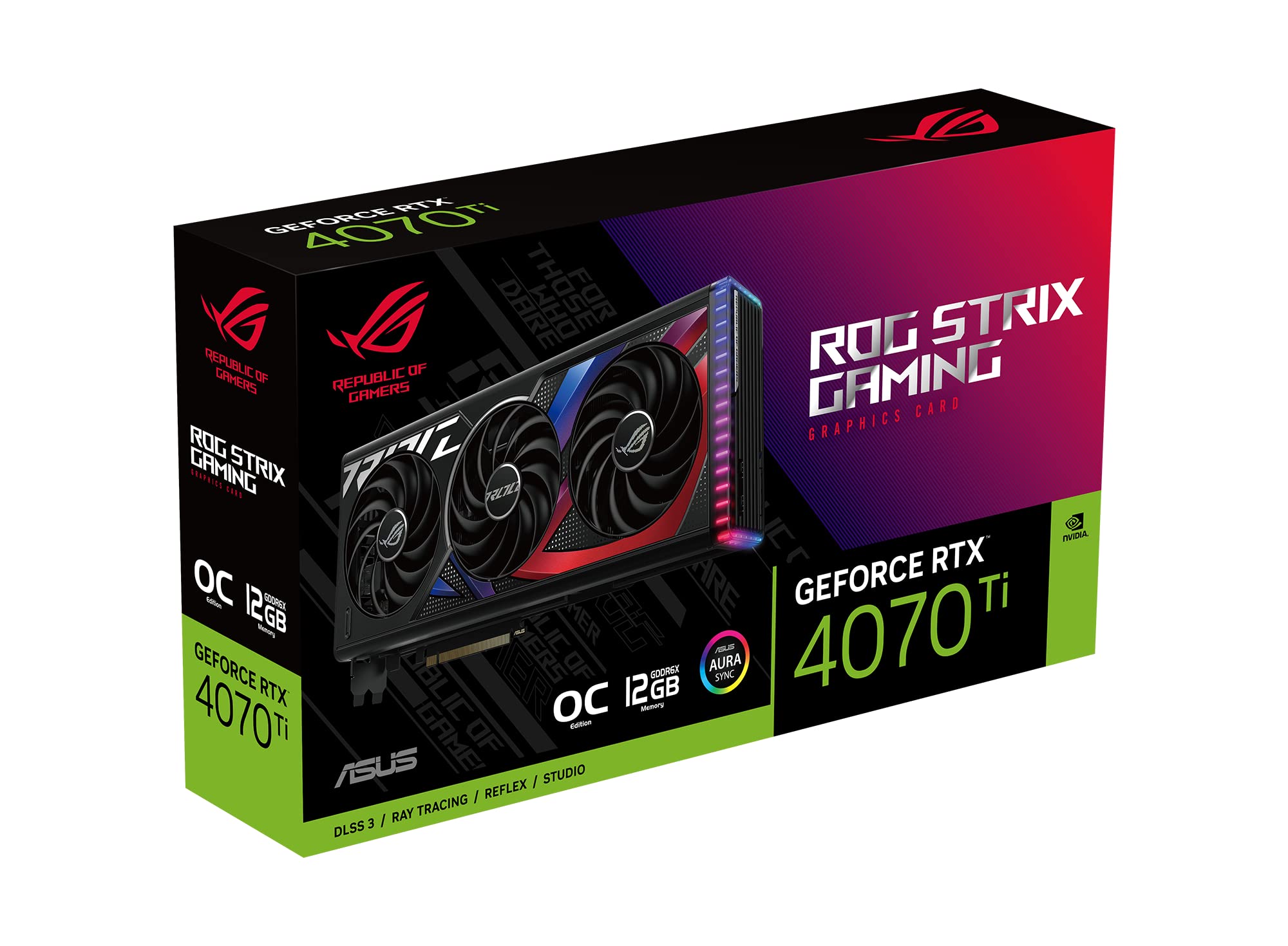 ASUS ROG Strix NVIDIA GeForce RTX™ 4070 Ti OC Edition Tarjeta gráfica para Juegos (PCIe 4.0, 12GB GDDR6X, HDMI 2.1a, DisplayPort 1.4a)
