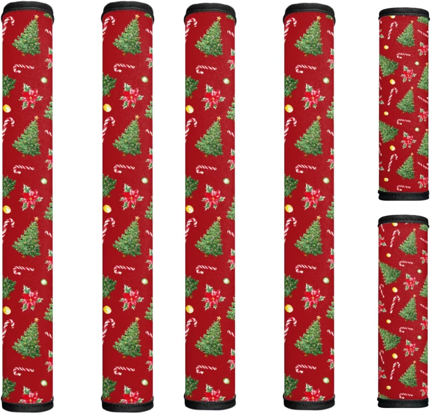 Christmas Tree 6 Pcs Refrigerator Door Handle Covers Kitchen Appliance Decor Handles Easy to Install Fridge Handle Covers for Fridge Microwave Stove Dishwasher Gift for Friends