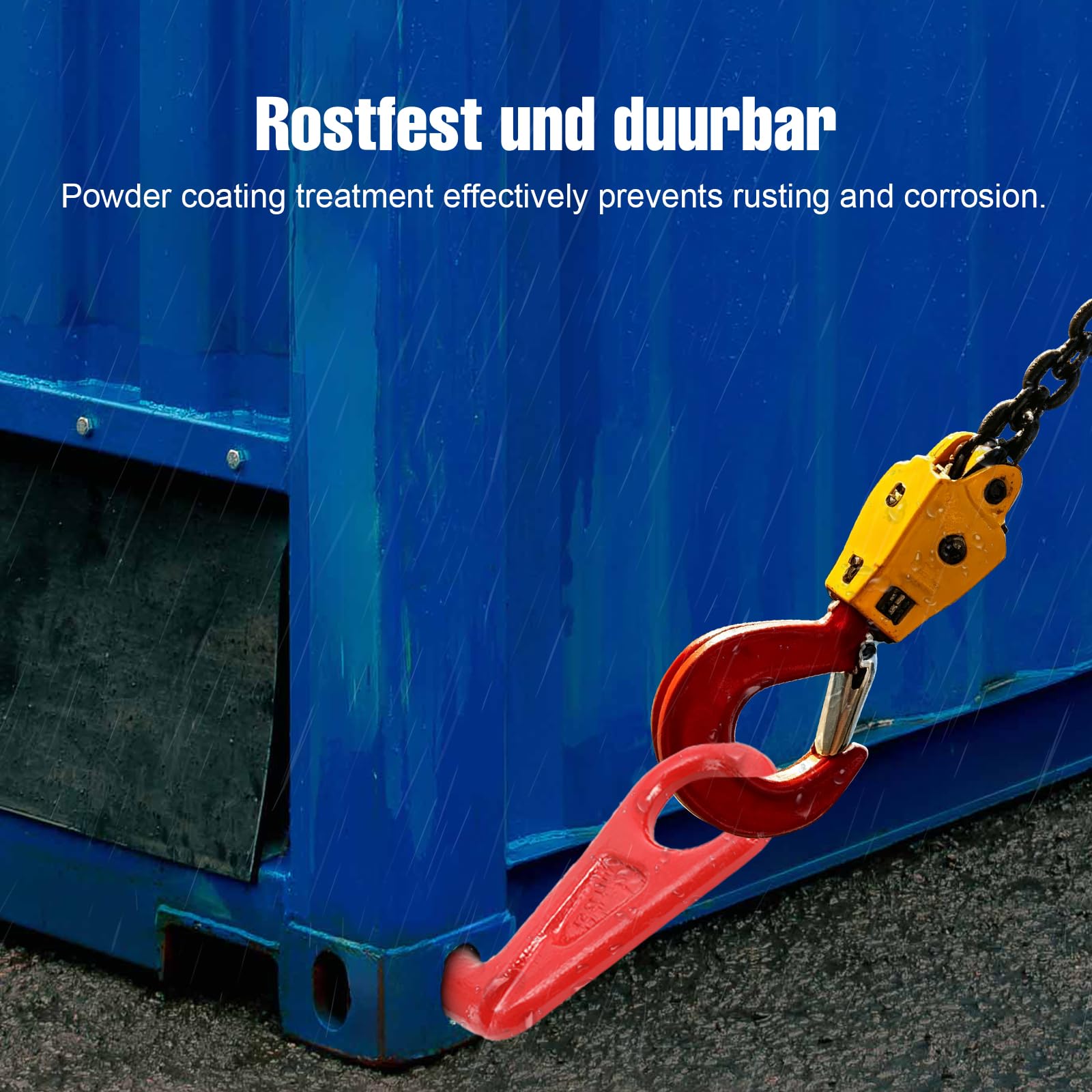 4pcs Containerhaken legierter Stahl,12.5T Tragfähigkeit (2 links+2 rechts)