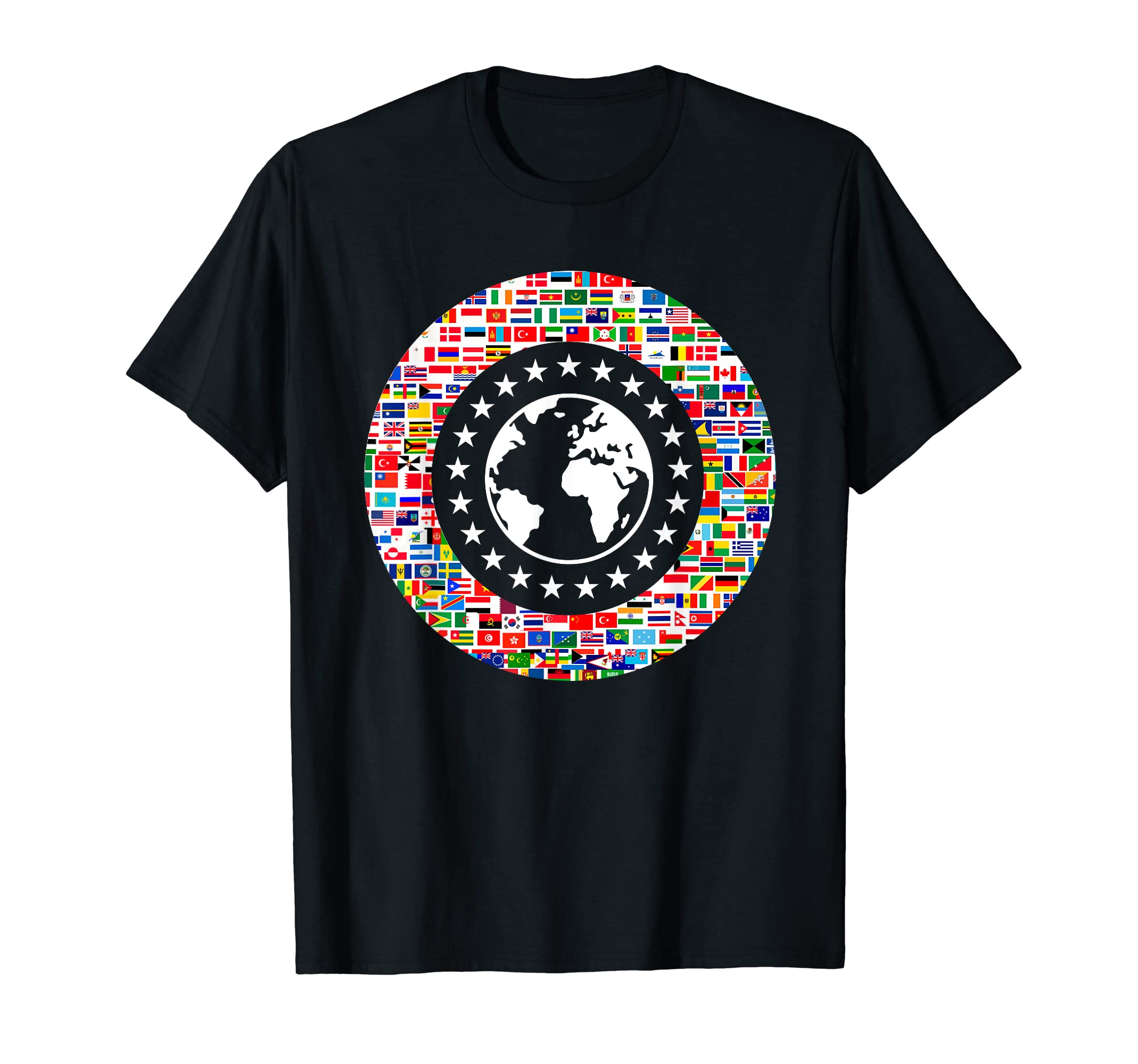 Earth Globe World Flags TshirtEarth Globe World Flags The Countries of the World Travel T-Shirt