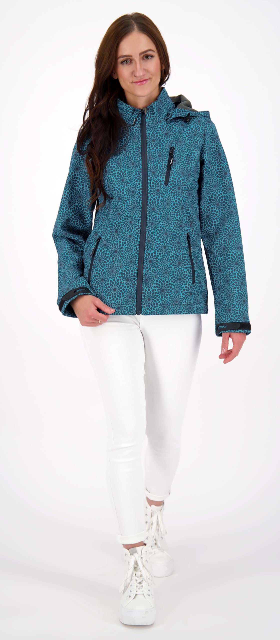 DEPROC-Active Damen Damen Softshelljacke mit Abnehmbarer Kapuze Übergangsjacke Windbreaker Shelby Peak Softshelljacke
