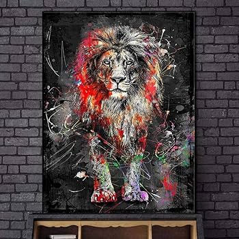 3月のライオン アートパネル アートパネル 「白き王者」ホワイトライオン A5サイズ 版画 おや