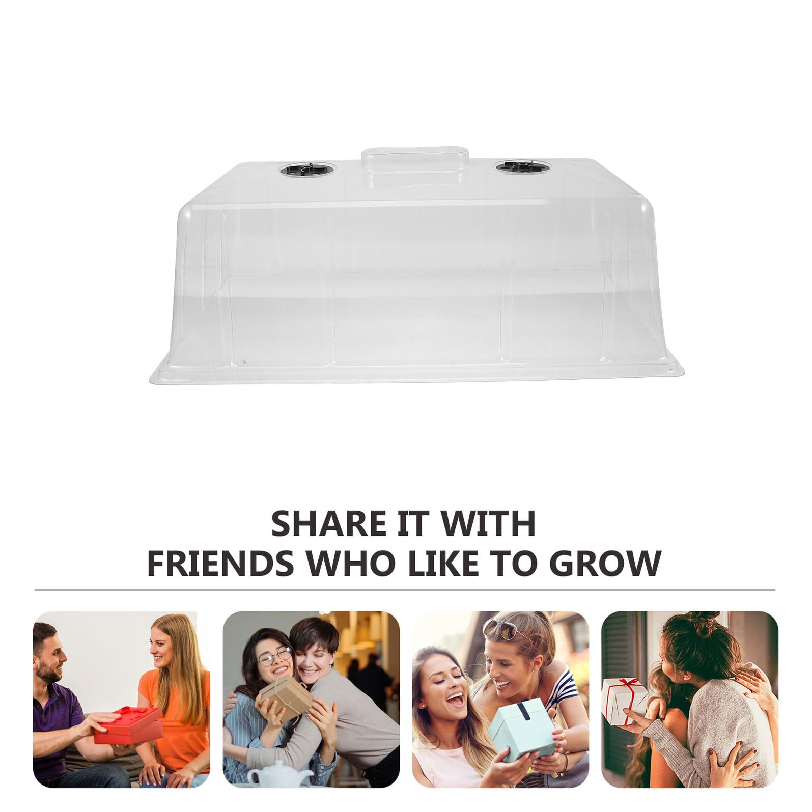 Hemobllo Copertura Trasparente per Semenzaio in Plastica Resistente con Ventilazione Protezione Termica per Piantine e Germogli in Casa e Giardino