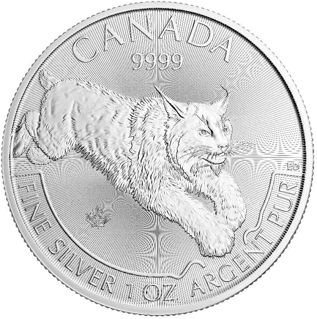 Royal Canadian Mint Canada 2017 5 Predator Series Lynx .9999 Silver