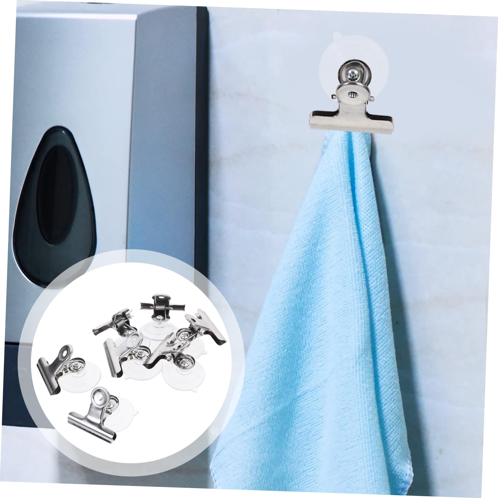 Alipis 80piezas Clip De Ventosa De Inoxidable Para Sujetar Carteles Ventanas Clips Adherentes Para Superficies Lisas y No Porosas Para Decoraciones y Manualidades