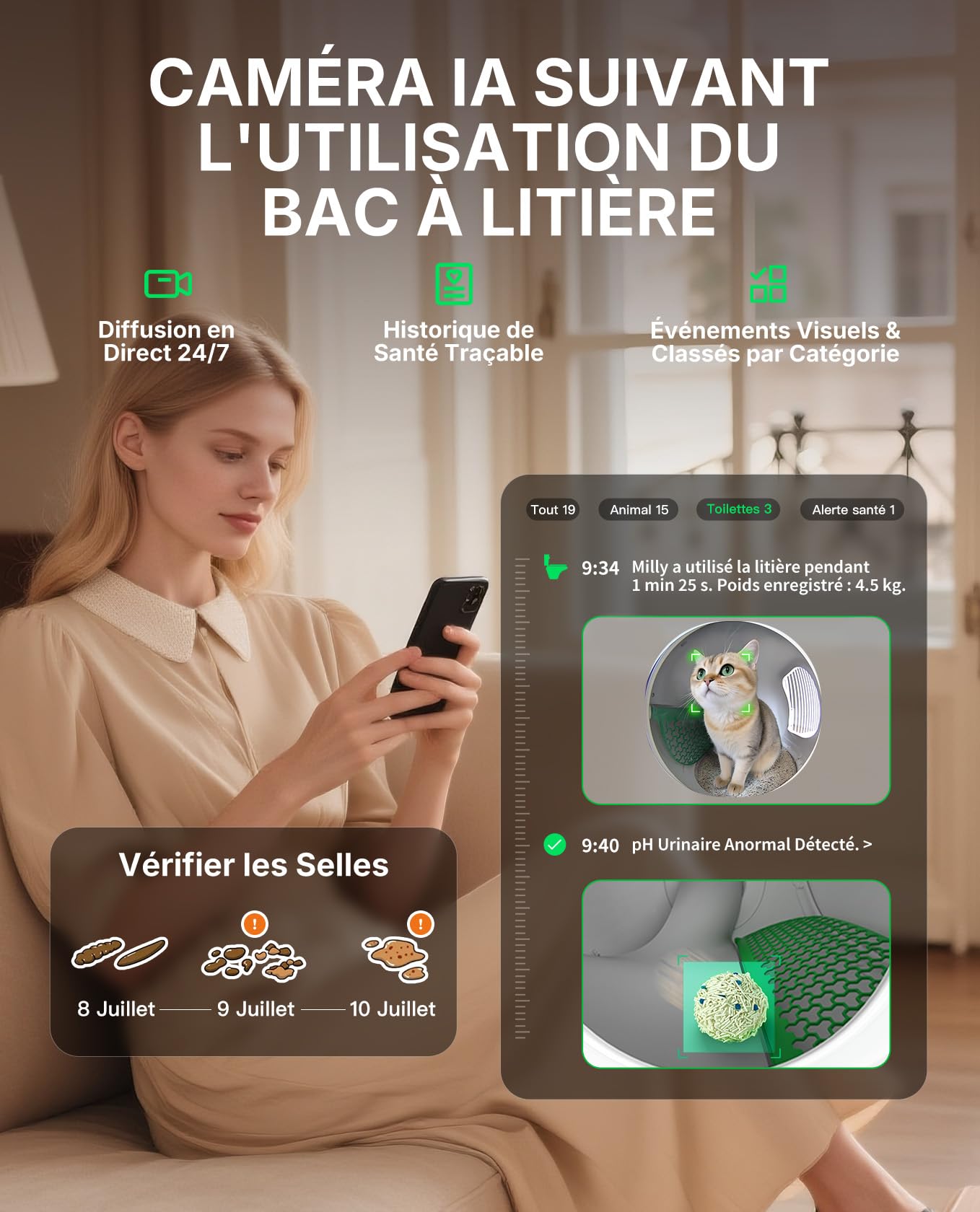 PETKIT PUROBOT MAX PRO 2 Litiere Chat Autonettoyante, Bac Litière Autonettoyante Nouvelle Amélioré avec Caméra, Entrée plus Grande,Wi-FI 2,4GHz&5GHz,Nettoyage et Suivi de Santé AI,pour Plusieurs Chats