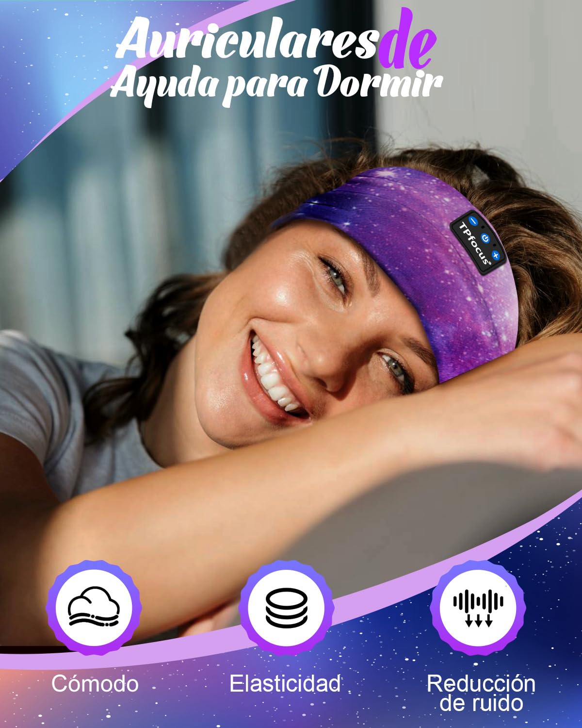 Casque de sommeil Bluetooth 5.2 cadeau pour homme et femme, avec écouteurs intra-auriculaires pour sport, sans fil, rechargeable, casque Bluetooth pour dormir, voyage et détente