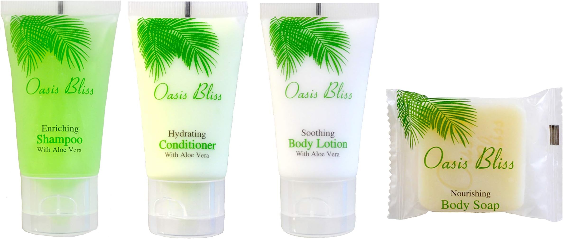 100 pcs Hotel Amenities Bundle: 25 Bath Bars, 25 Shampoo, 25 Conditioner, 25 Lotion - Bulk Mini Travel Size Guest Supplies Set