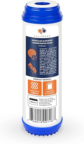 Miniatura 3 de Aquaboon Kit de filtro de agua de ósmosis inversa de 5 etapas con membrana RO 100GPD - Cartuchos de repuesto para filtro de agua debajo del