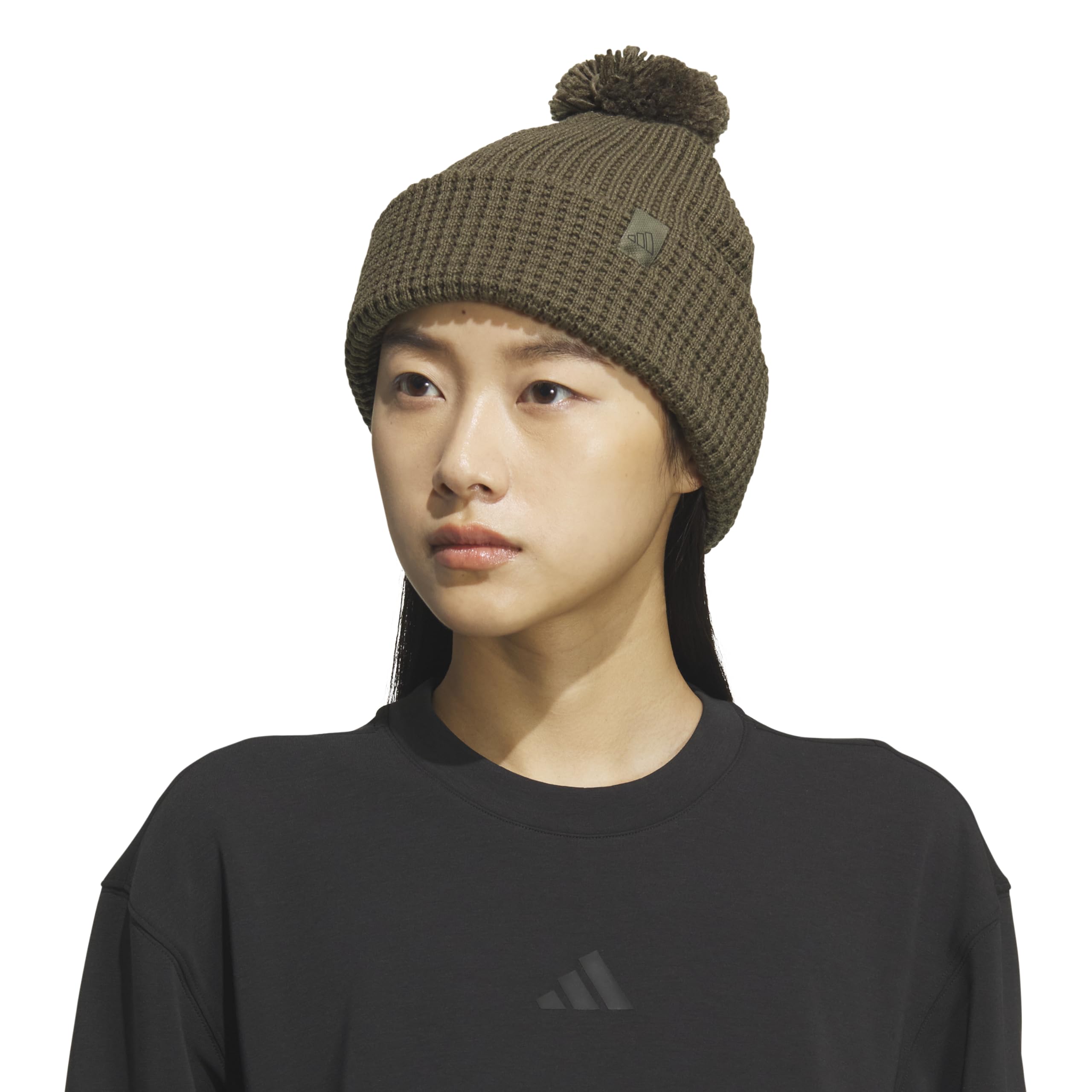 adidas Pom Ballie Beanie, Cuffed Winter Hat/Cap with Pompom Fuzzy Ball Sombrero de Copa Baja para Mujer