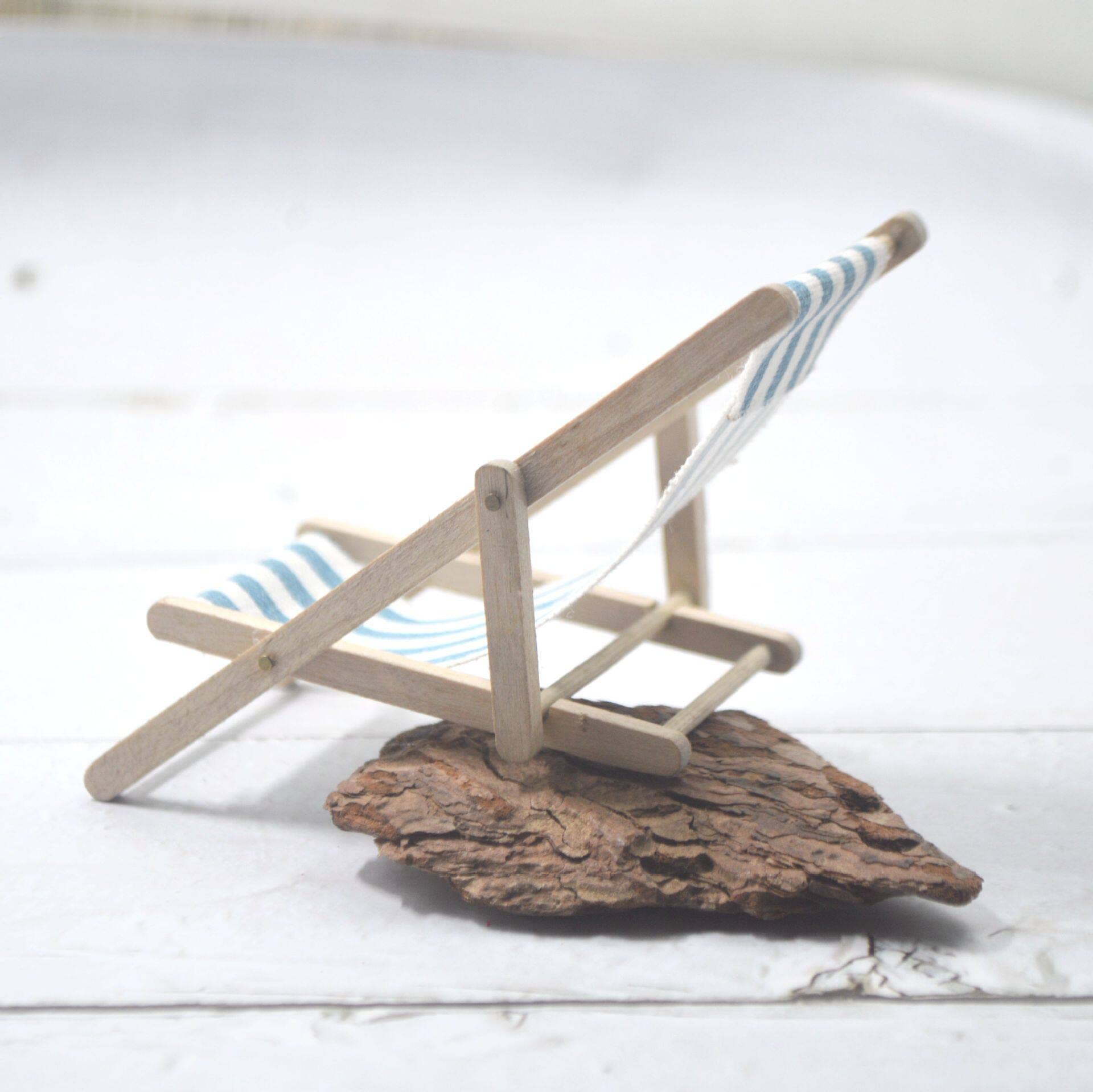 Chaise Pliable De Plage | Chaise Pliante | Chaise De Jardin Tissu Et Cadre En Bois Bleu 6111791894854