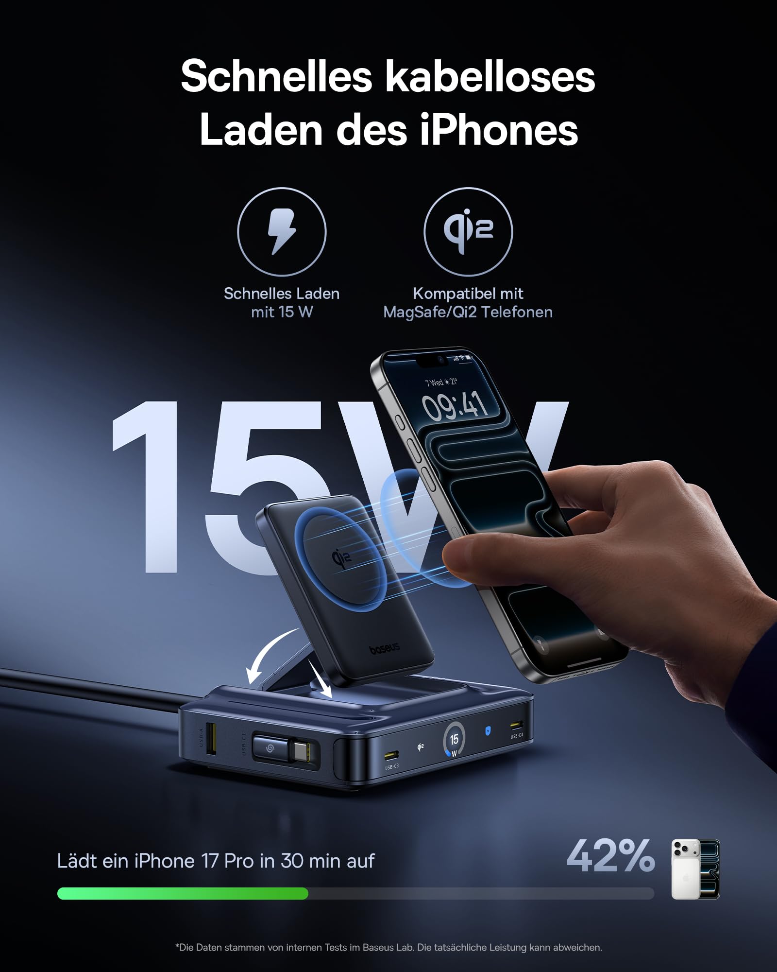 Baseus USB C Ladegerät 245W USB C Netzteil PD Ladegerät mit PPS, GaN Schnellladegerät kompatibel mit MacBook Pro/Air, iPad Pro, Steam Deck, iPhone 16-12 Serie, Galaxy S24 Ultra-S20, Pixel usw