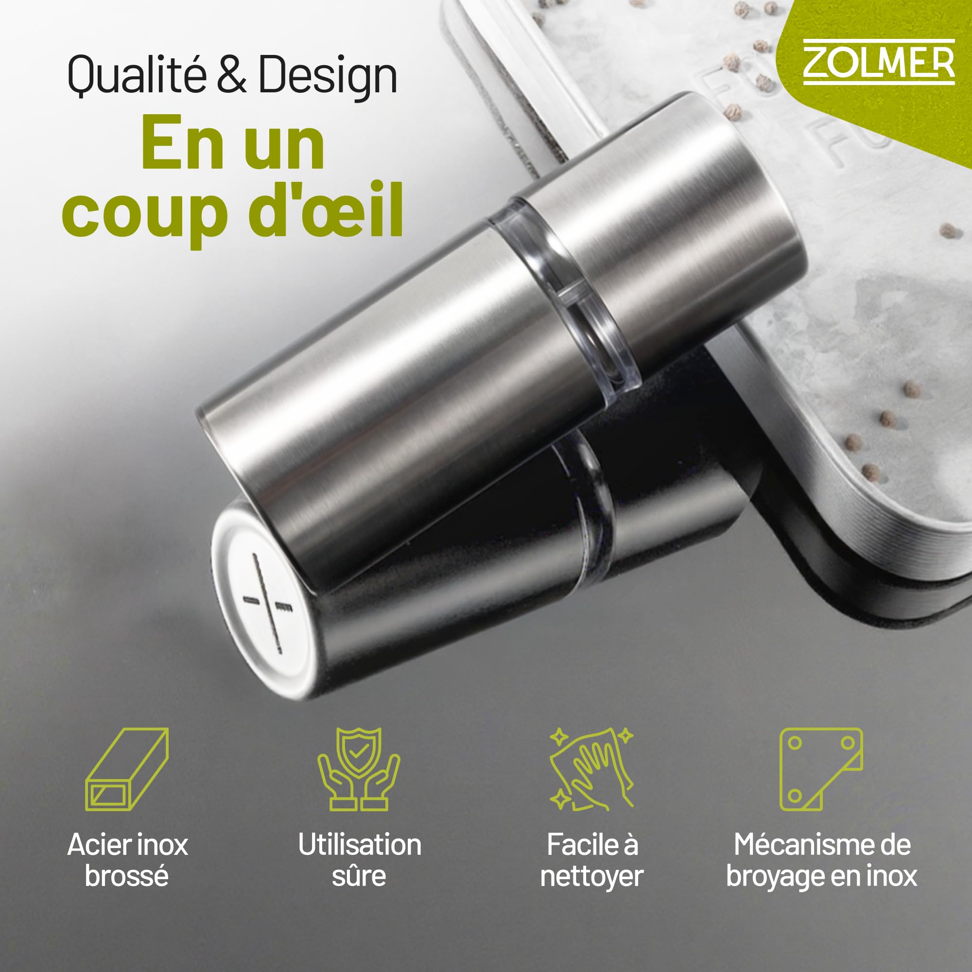 Moulin à Noix de Muscade Avec Récipient de Conservation | Broyeur Extra Tranchant Pour Poudre Fine | Râpe en Acier Inoxydable
