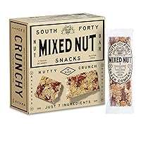 Vista 1 de South 40 Snacks Barra de nueces mixtas, solo 7 ingredientes, toque de miel (barra de 40g, paquete de 12)