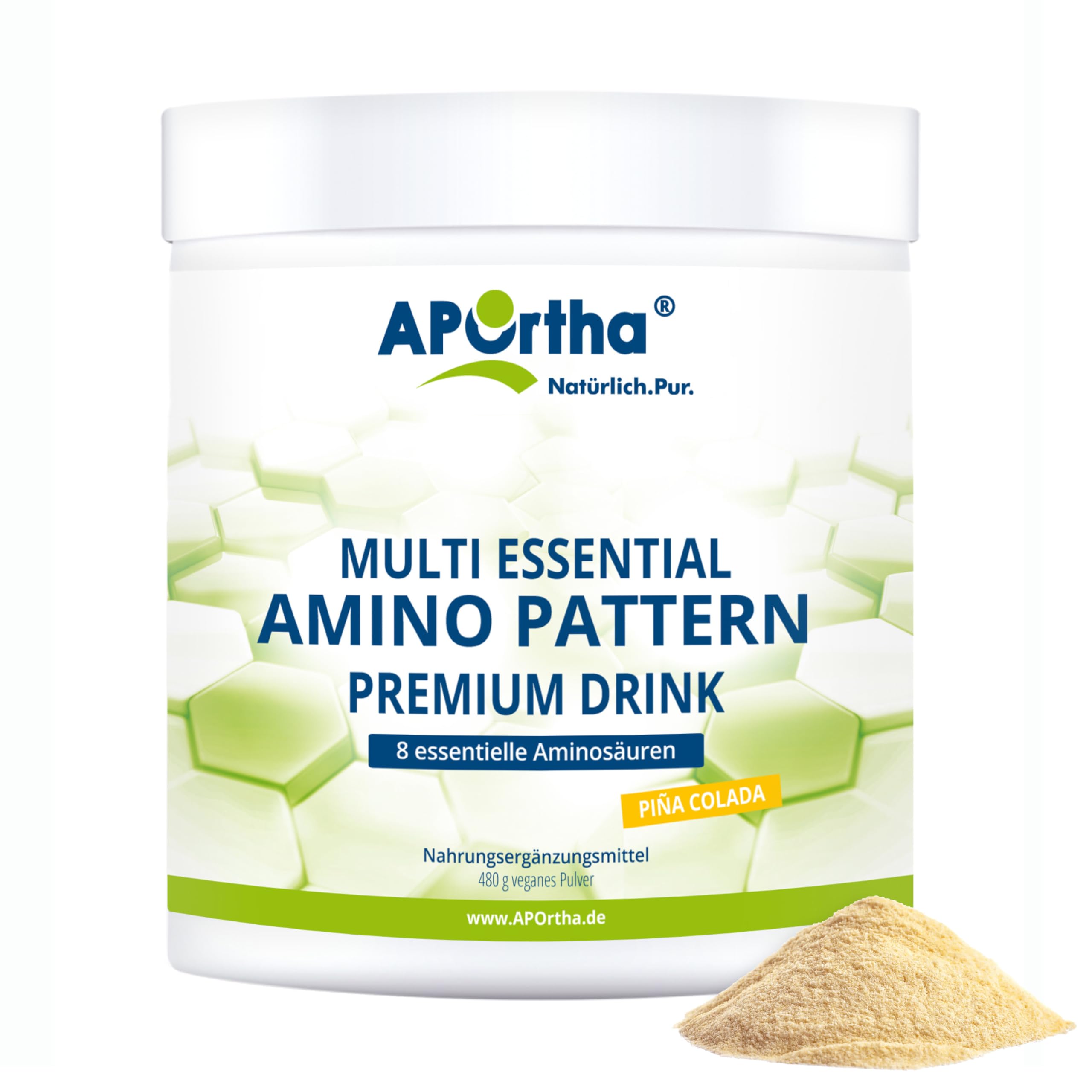 APOrtha® Multi essential Amino Pattern I 480 g Pina Colada Drink mit 8 essentiellen Aminosäuren nach Prof. Dr. Lucà- Moretti für optimierte Eiweißversorgung I Aminosäuren komplex hochdosiert EAA