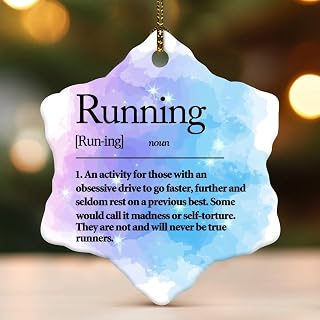 Running Noun Definition Christmas Ornaments Word Meaning Keepsake Gift Holiday Christmas Tree Party Decorations Personalized Ceramic Souvenir for Kids Children Daughter Son