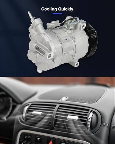 Miniatura 160 de ECCPP Compresor de CA 2001-2006 apto para Hyundai Santa Fe 2.7L Compresor de CA de enfriamiento rápido con embrague