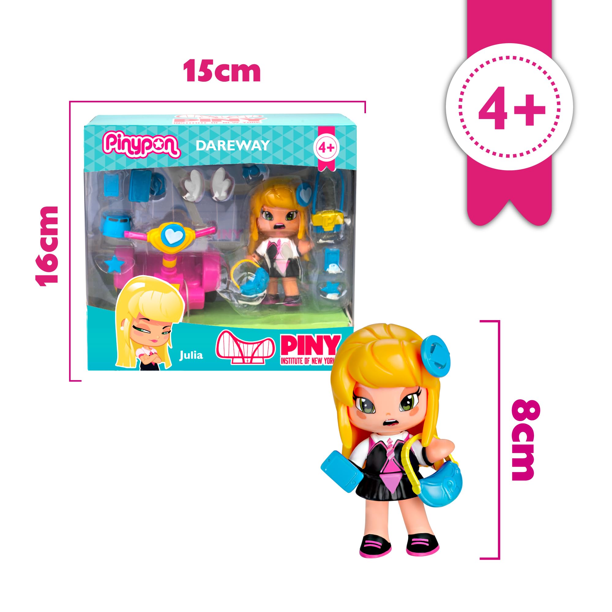 Pinypon - by PINY, Classe Fashion, playset scène Design de Mode et Accessoires comme la série Piny Institute of New York, 1 Figurine de Michelle, pour garçons et Filles à partir de Pinypon - by PINY, Classe Fashion, playset scène Design de Mode et Accessoires comme la série Piny Institute of New York, 1 Figurine de Michelle, pour garçons et Filles à partir de