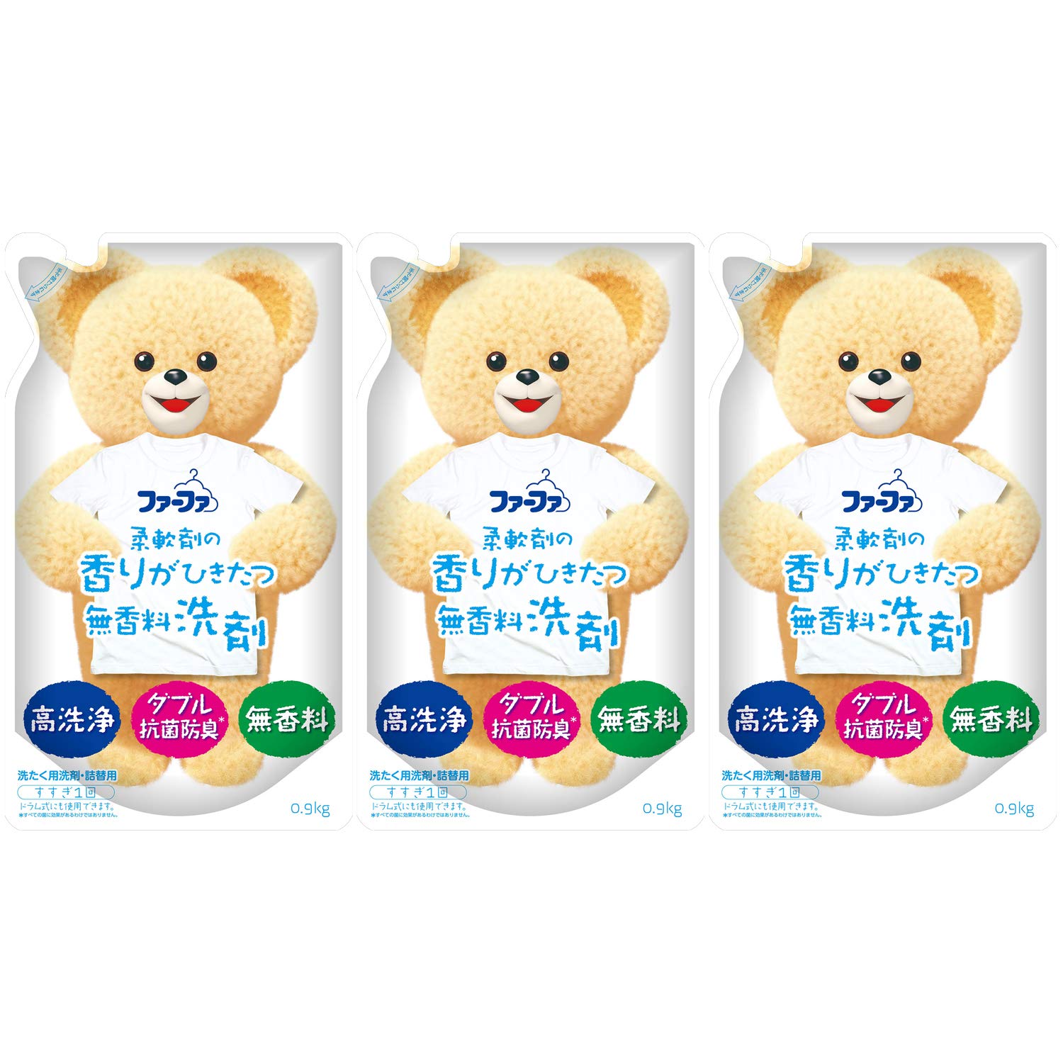 s♡✨ファーファ✨柔軟剤の香りがひきたつ無香料洗剤✨400㎖ 50個✨ ファーファ 洗濯用 液体 洗剤 香り ひきたつ 無香料 本体 (500g) 1個 +