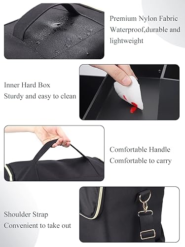 Miniatura 3 de Organizadores de suministros de uñas extra grandes y almacenamiento para tecnología de uñas 4 bandejas organizador de esmalte de uñas bolsa de viaje