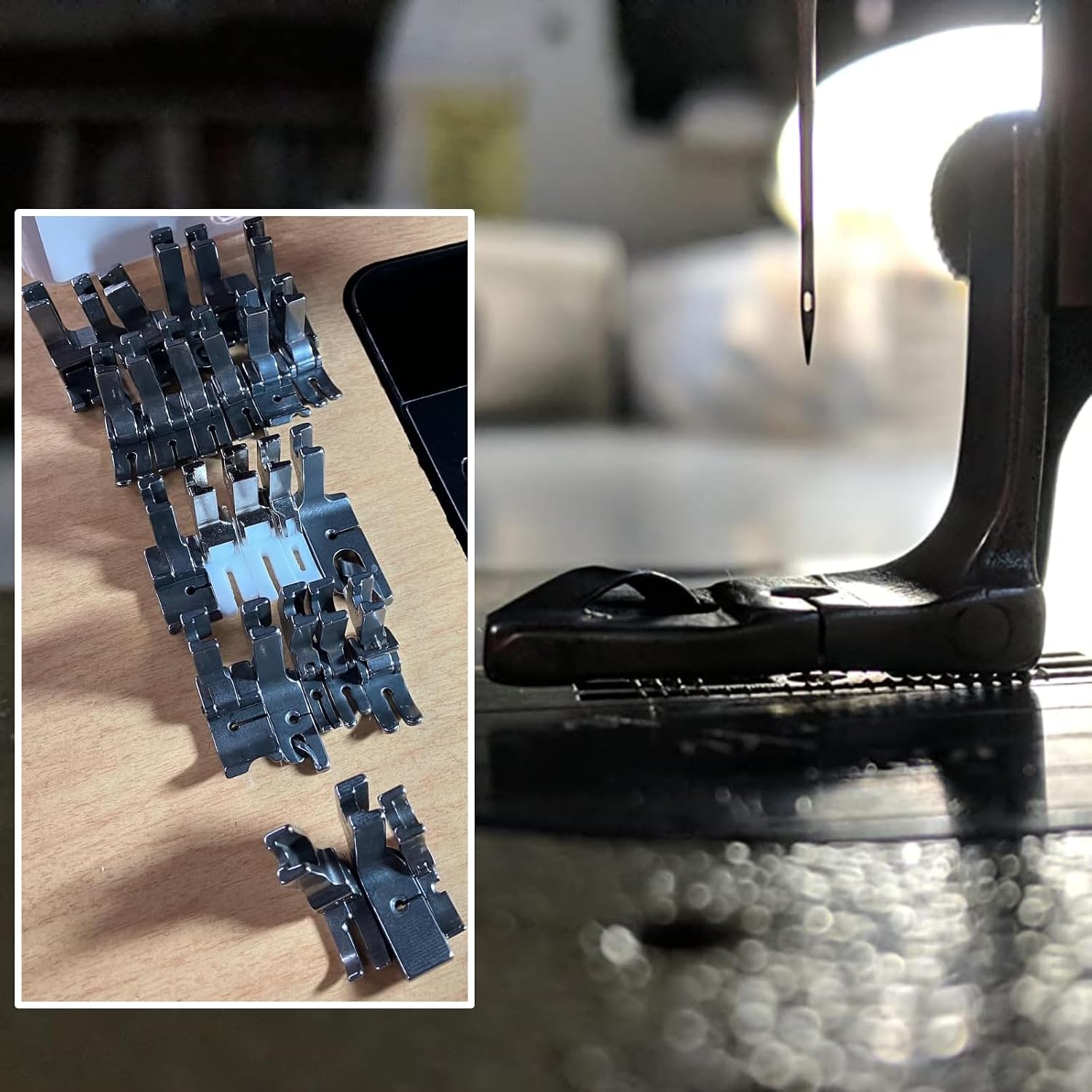 28 PCS Industrial Sewing Machine Presser feet Set Compatible with JUKI DDL-555 DDL-5550 DDL-5600 DDL-8300 Singer 188K 191D 195K 196K Brother B705 B70 7B715 B716 B735