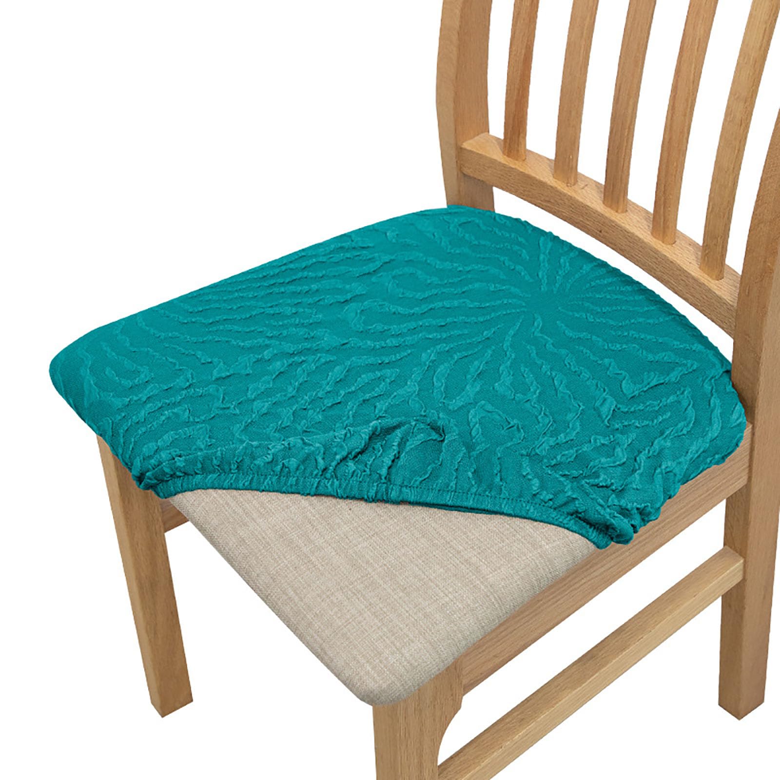 Housses de chaise de salle à manger extensibles bleues : lot de 6 protections de siège lavables