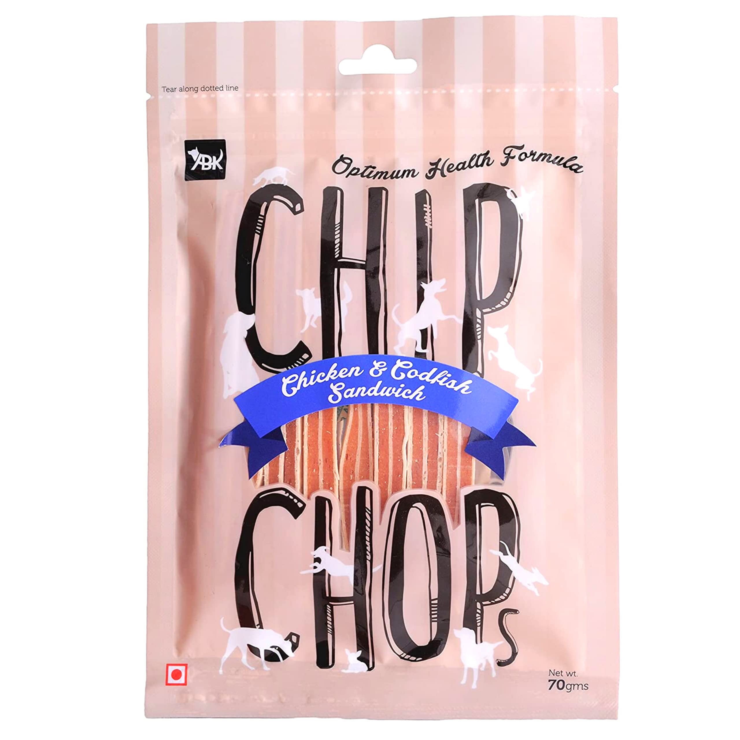 Chip Chops Chicken & Codfish Sandwich Dog Treats - 70g (Pack of 1) Healthy, Tasty, High-Protein Snacks for Training & Rewards | Suitable for All Breeds | Sold by Foodie Puppies with Free Keyring (B09DP6BM51) Amazon Price History, Amazon Price Tracker