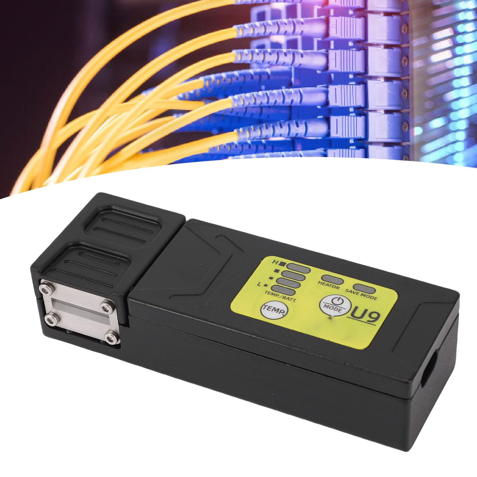 ASHATA Pelacables Térmicos de Fibra de Cinta Control de Cuchilla Mejorado para 1-12 Aplicaciones de Fibra No Visible - Incluye Componentes Ajustables y Batería de 2500 MAh