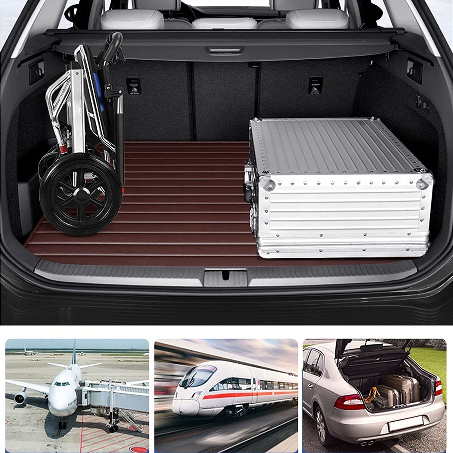 Lekki Transportowy Mobilny Wózek Inwalidzki Dla Dorosłych, Ultralekki Składany Lekki Transportowy Mobilny Wózek Inwalidzki, Przenośny Transport Ze Stopu Aluminium Lekki Transportowy Mobilny Wózek Inw